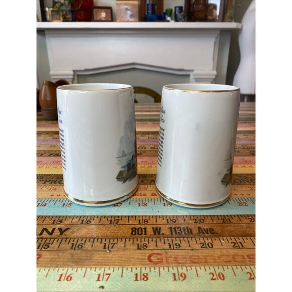 Vintage Norman Rockwell Museum Inc. Looking Out to Sea 1985 Coffee Mug Pair 2 - Picture 7 of 11